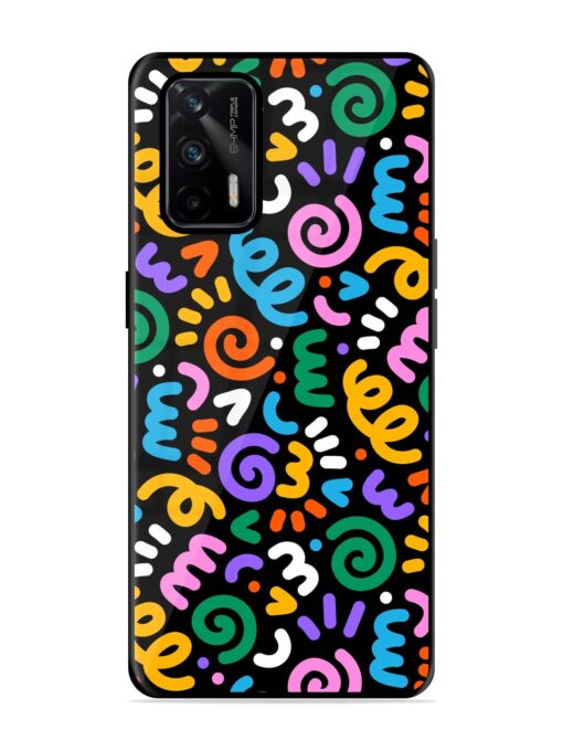 Colorful Seamless Vector Glossy Metal Phone Cover for Realme X7 Max (5G)