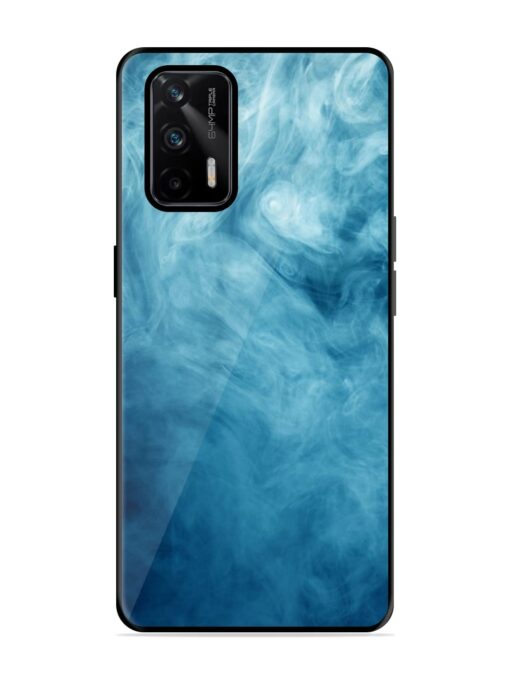 Blue Smoke Art Glossy Metal Phone Cover for Realme X7 Max (5G) Zapvi