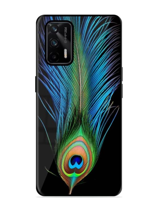 Peacock Feather Glossy Metal TPU Phone Cover for Realme X7 Max (5G) Zapvi