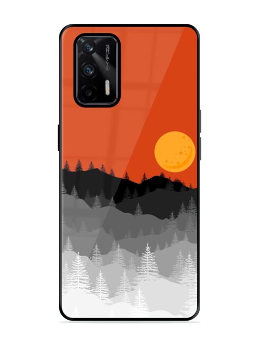 Mountain Lofi Sun Glossy Metal Phone Cover for Realme X7 Max (5G)