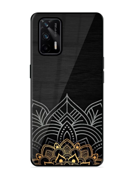 Decorative Golden Pattern Glossy Metal Phone Cover for Realme X7 Max (5G) Zapvi