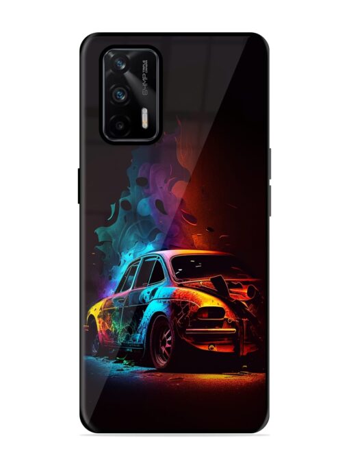 High Classic Car Art Glossy Metal Phone Cover for Realme X7 Max (5G)