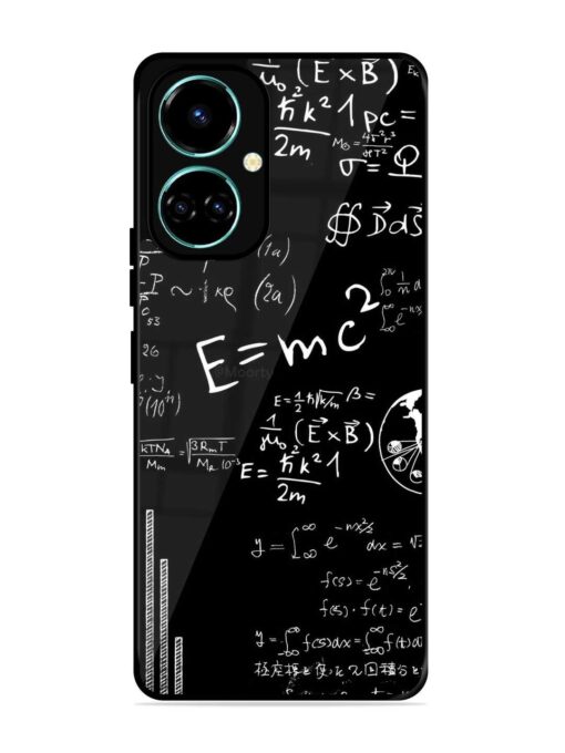 E=Mc2 Mass?Energy Equivalence Glossy Metal Phone Cover for Tecno Camon 19 Zapvi