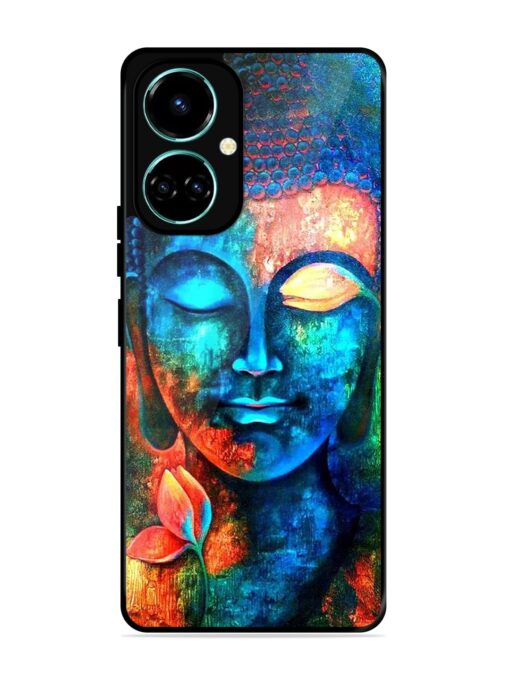 Buddha Painting Glossy Metal Phone Cover for Tecno Camon 19 Zapvi