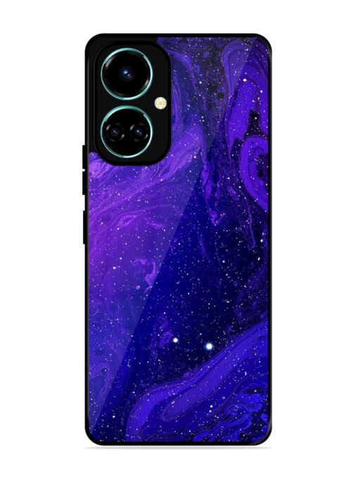 Galaxy Acrylic Abstract Art Glossy Metal Phone Cover for Tecno Camon 19 Zapvi