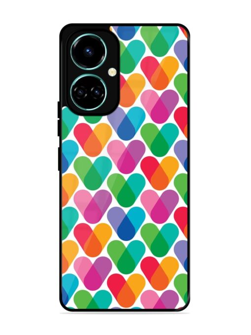 Overlapping Colors Colorful Glossy Metal TPU Phone Cover for Tecno Camon 19 Zapvi