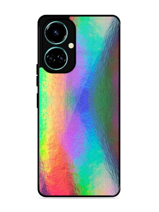 Colorful Holographic Background Glossy Metal TPU Phone Cover for Tecno Camon 19 Zapvi