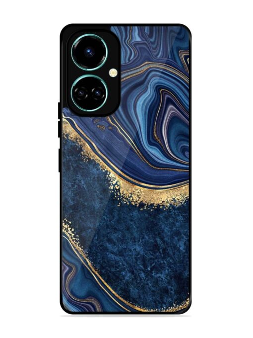 Abstract Background Blue Glossy Metal TPU Phone Cover for Tecno Camon 19 Zapvi