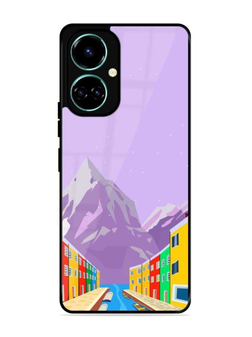 Venice City Illustration Glossy Metal Phone Cover for Tecno Camon 19 Zapvi