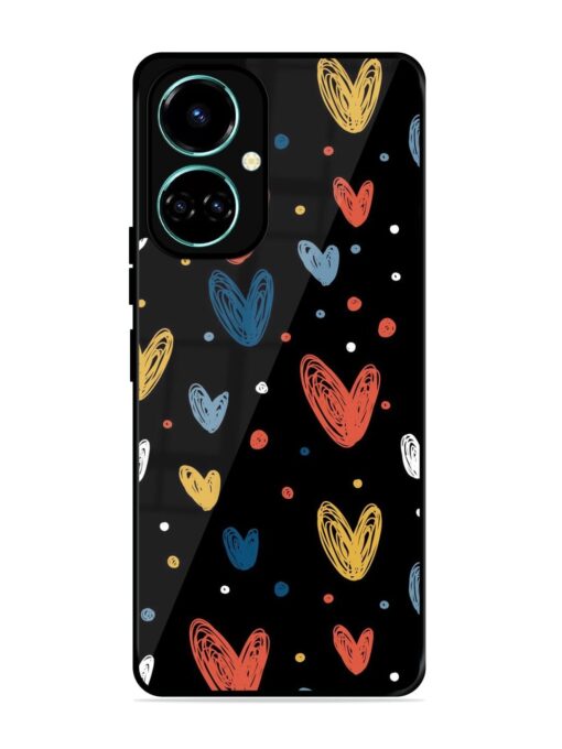 Happy Valentines Day Glossy Metal TPU Phone Cover for Tecno Camon 19