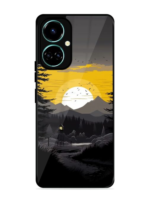 Sunset Vector Glossy Metal Phone Cover for Tecno Camon 19 Zapvi