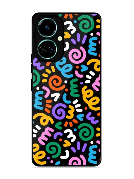 Colorful Seamless Vector Glossy Metal Phone Cover for Tecno Camon 19 Zapvi