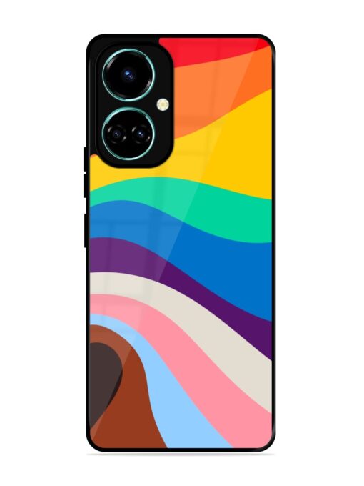 Minimal Pride Art Glossy Metal Phone Cover for Tecno Camon 19 Zapvi