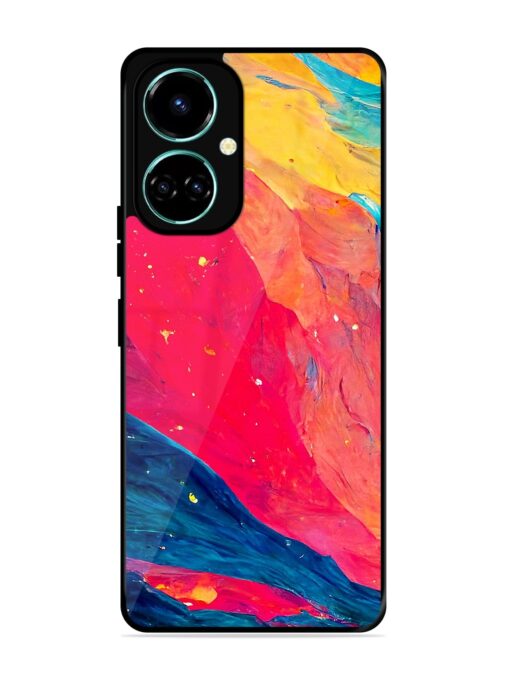 Starry Night Glossy Metal Phone Cover for Tecno Camon 19 Zapvi