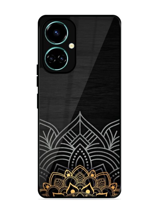 Decorative Golden Pattern Glossy Metal Phone Cover for Tecno Camon 19 Zapvi