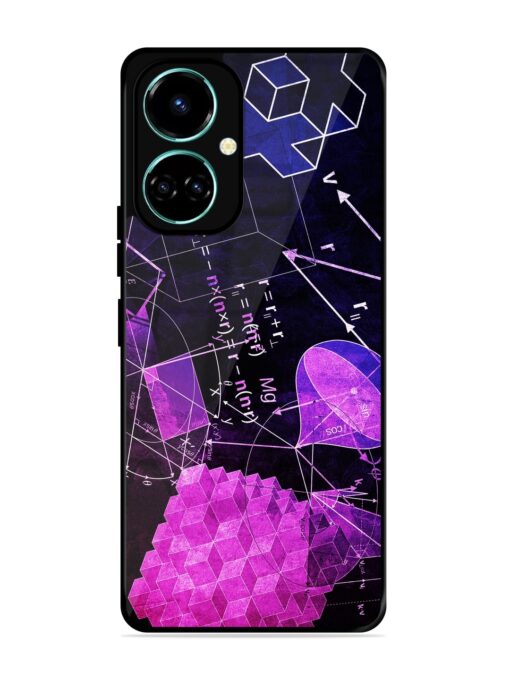 Math Physics Formula Art Glossy Metal Phone Cover for Tecno Camon 19 Zapvi