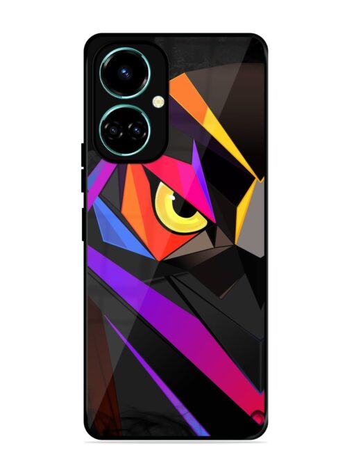 Wpap Owl Glossy Metal Phone Cover for Tecno Camon 19 Zapvi