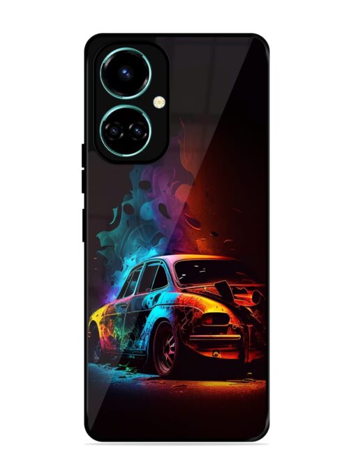 High Classic Car Art Glossy Metal Phone Cover for Tecno Camon 19 Zapvi