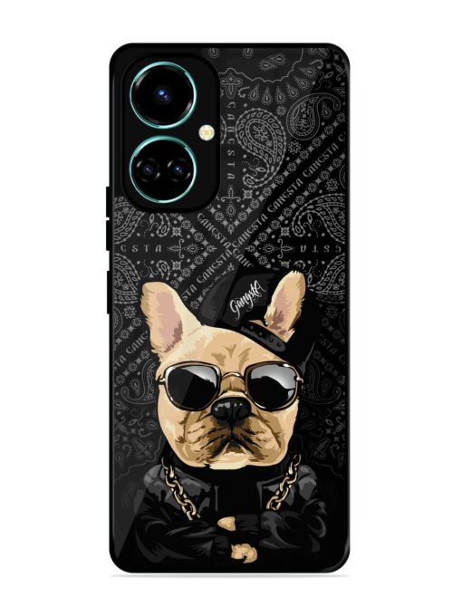 Gangsta Cool Sunmetales Dog Glossy Metal Phone Cover for Tecno Camon 19