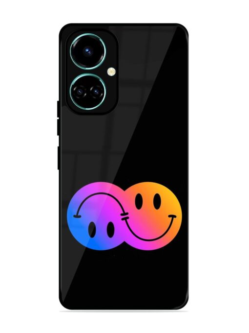 Gradient Smile Art Glossy Metal TPU Phone Cover for Tecno Camon 19 Pro (5G) Zapvi