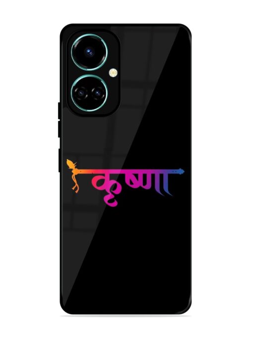 Krishna Typo Glossy Metal Phone Cover for Tecno Camon 19 Pro (5G) Zapvi