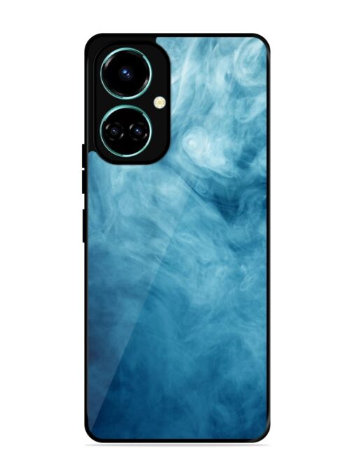 Blue Smoke Art Glossy Metal Phone Cover for Tecno Camon 19 Pro (5G) Zapvi