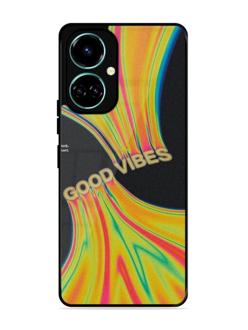 Good Vibes Glossy Metal Phone Cover for Tecno Camon 19 Pro (5G) Zapvi