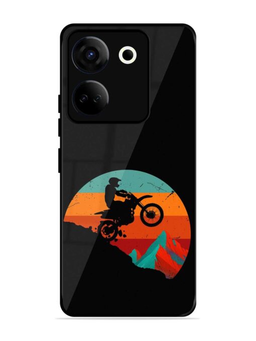 Mountain Bike Glossy Metal Phone Cover for Tecno Camon 20 Zapvi