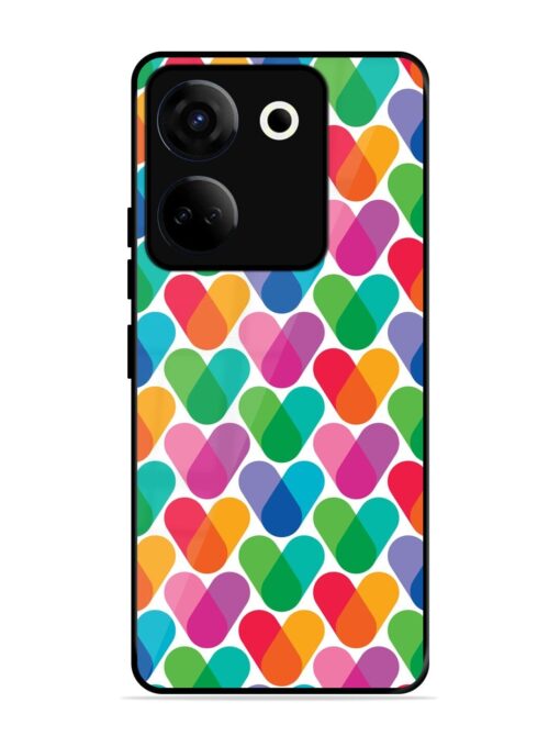 Overlapping Colors Colorful Glossy Metal TPU Phone Cover for Tecno Camon 20 Zapvi