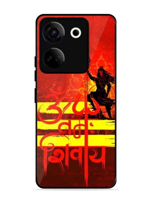 Illustration Lord Shiva Glossy Metal TPU Phone Cover for Tecno Camon 20 Zapvi