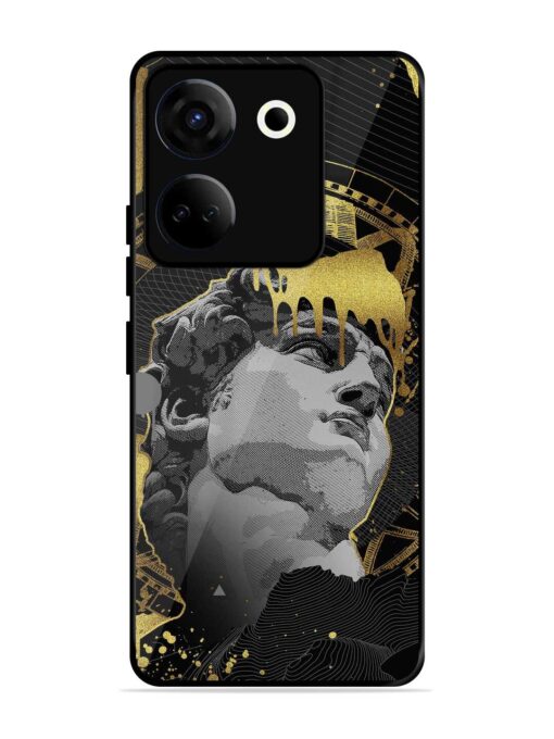 Roman Face Glossy Metal Phone Cover for Tecno Camon 20