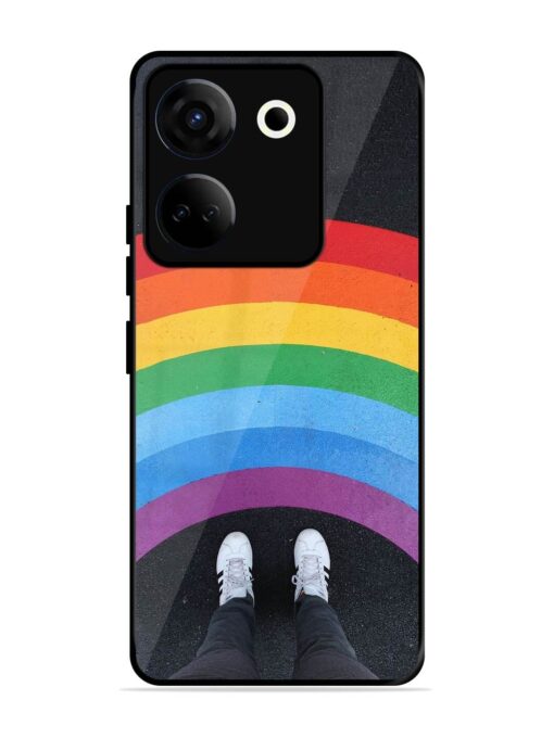 Legs Rainbow Glossy Metal TPU Phone Cover for Tecno Camon 20 Zapvi