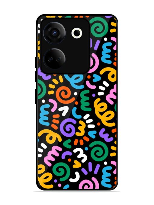 Colorful Seamless Vector Glossy Metal Phone Cover for Tecno Camon 20 Zapvi