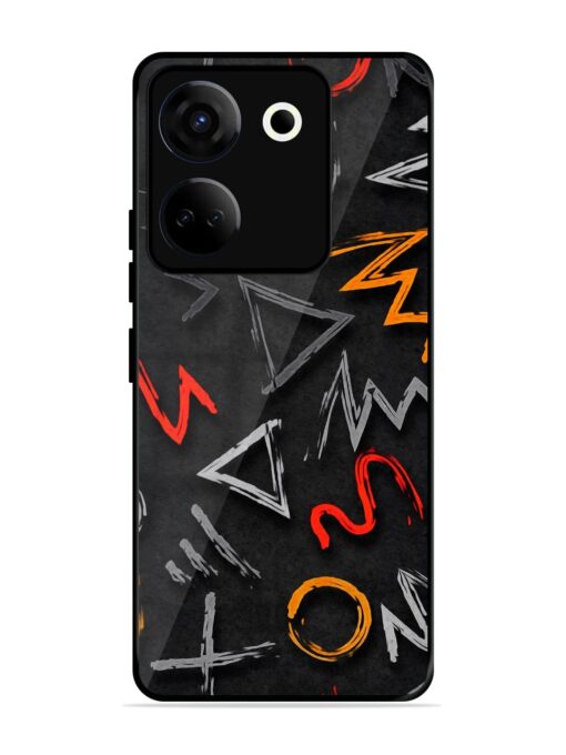 Grungy Graffiti Glossy Metal Phone Cover for Tecno Camon 20 Zapvi