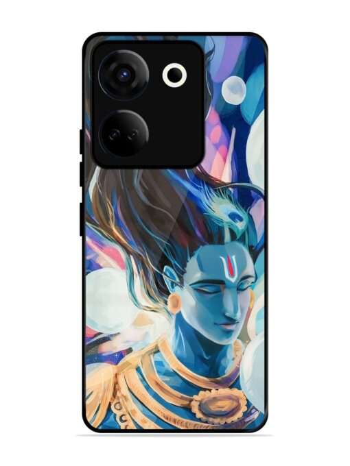 Bhagwan Sri Krishna Glossy Metal Phone Cover for Tecno Camon 20 Zapvi