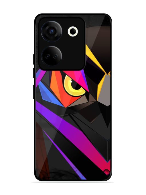 Wpap Owl Glossy Metal Phone Cover for Tecno Camon 20 Zapvi