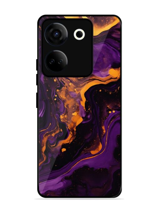 Painting Of A Purple Glossy Metal Phone Cover for Tecno Camon 20 Zapvi