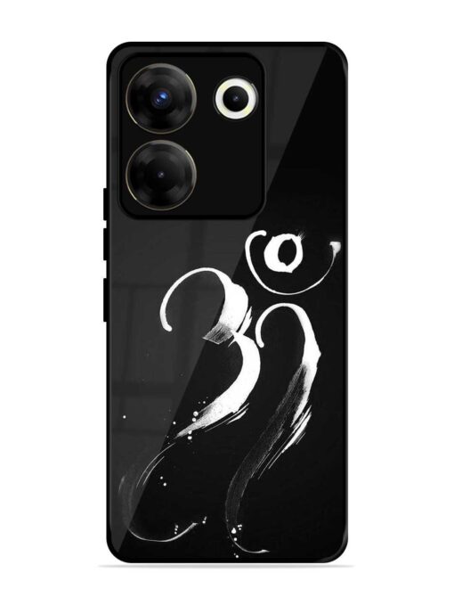 Om Logo Glossy Metal Phone Cover for Tecno Camon 20 Pro (5G) Zapvi