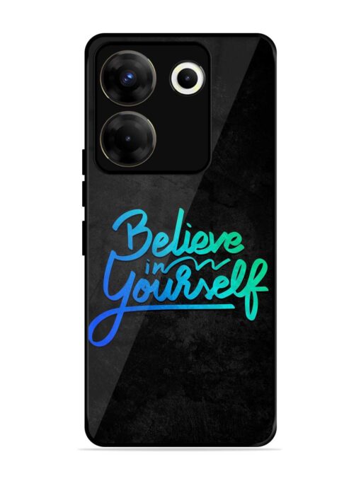 Believe In Yourself Glossy Metal Phone Cover for Tecno Camon 20 Pro (5G) Zapvi