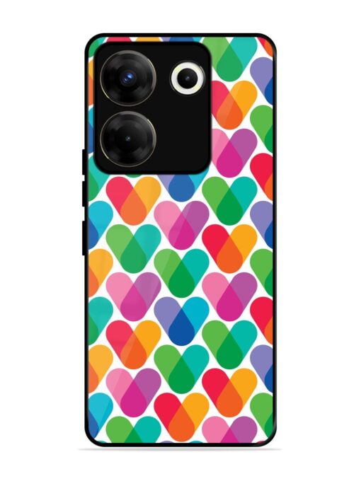 Overlapping Colors Colorful Glossy Metal TPU Phone Cover for Tecno Camon 20 Pro (5G) Zapvi