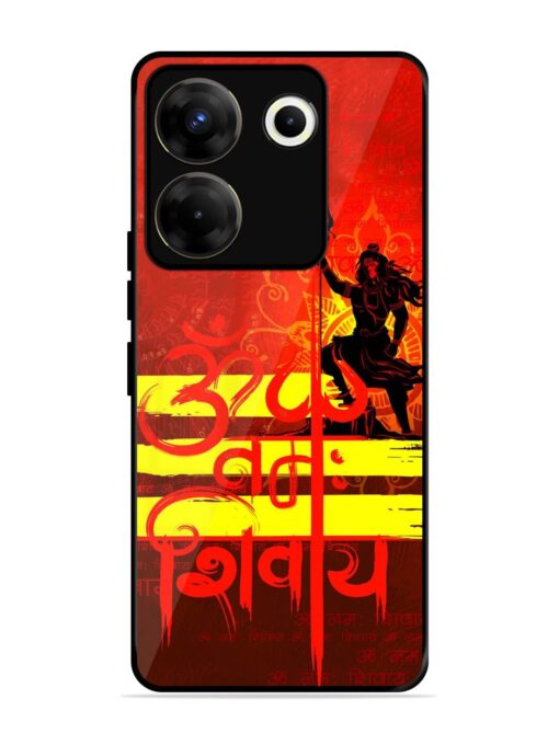 Illustration Lord Shiva Glossy Metal TPU Phone Cover for Tecno Camon 20 Pro (5G) Zapvi