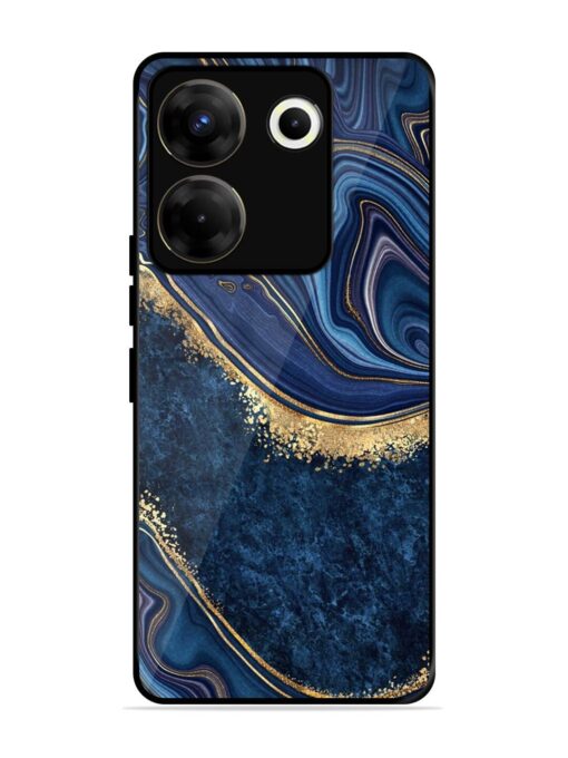 Abstract Background Blue Glossy Metal TPU Phone Cover for Tecno Camon 20 Pro (5G) Zapvi