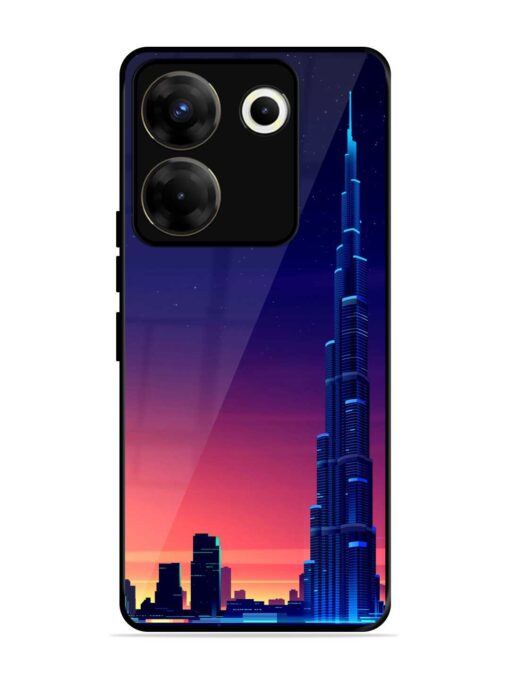 Burj Khalifa Abstract Glossy Metal Phone Cover for Tecno Camon 20 Pro (5G) Zapvi