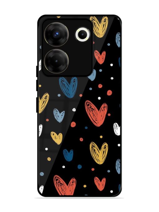 Happy Valentines Day Glossy Metal TPU Phone Cover for Tecno Camon 20 Pro (5G)