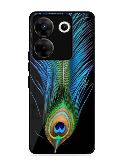 Peacock Feather Glossy Metal TPU Phone Cover for Tecno Camon 20 Pro (5G) Zapvi