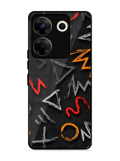 Grungy Graffiti Glossy Metal Phone Cover for Tecno Camon 20 Pro (5G)