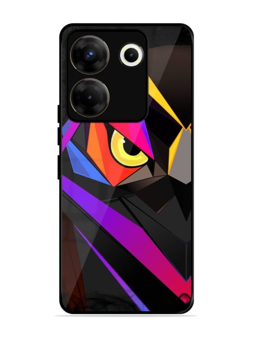 Wpap Owl Glossy Metal Phone Cover for Tecno Camon 20 Pro (5G) Zapvi