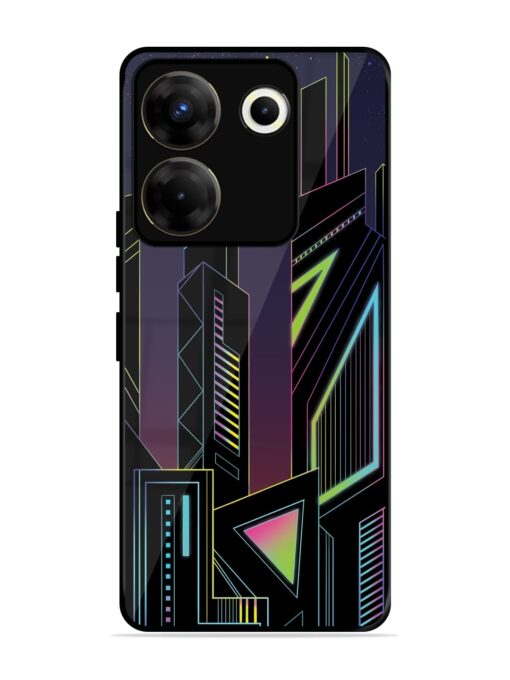 Neon Dreamscape Glossy Metal Phone Cover for Tecno Camon 20 Pro (5G) Zapvi