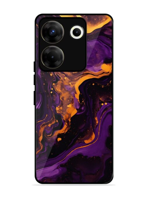 Painting Of A Purple Glossy Metal Phone Cover for Tecno Camon 20 Pro (5G) Zapvi