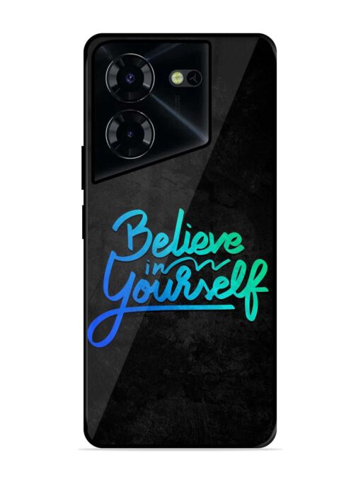 Believe In Yourself Glossy Metal Phone Cover for Tecno Pova 5 Pro (5G) Zapvi